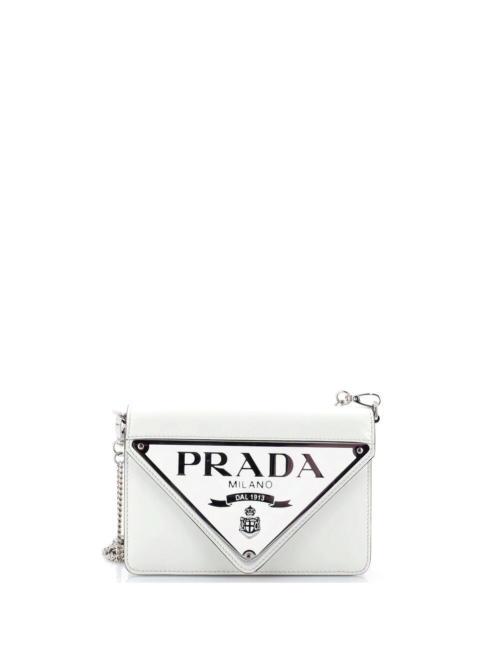 Prada Maxi Triangle Logo Chain Flap Bag #364900P22B